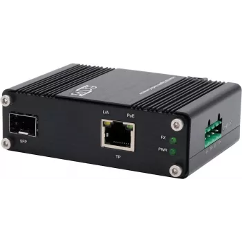 Medienkonverter Exsys EX-60340 PoE+ 60W, Betriebstemperatur -40°C bis +75°C