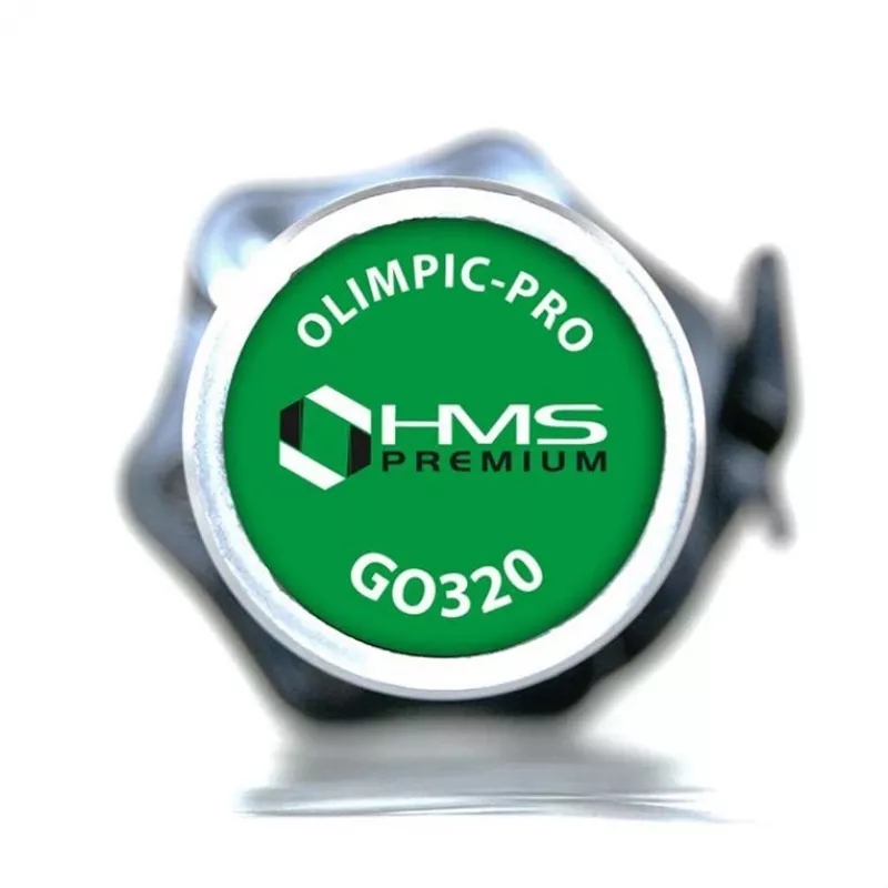 GO320 + ZG1000 Schwarze Olympiastange 14,8 kg 1830 mm HMS mit Backen-Schwarz-Verschlüssen