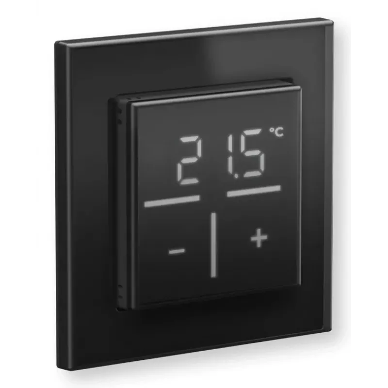 Glas-Wandthermostat Homematic IP 161570A0 — digital, schwarz, 230 V, IP20