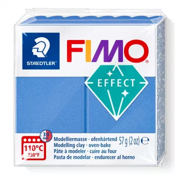 Modellierknete FIMO effect blau metallic – FIMO 8010-31, weiche Polymerknete für Modellier- und Dekorationsprojekte