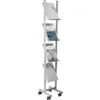 Helit H6813399 - Metall - Grau - 4 Regale - 260 mm - 390 mm - 1580 mm