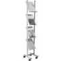 Helit H6813399 - Metall - Grau - 4 Regale - 260 mm - 390 mm - 1580 mm