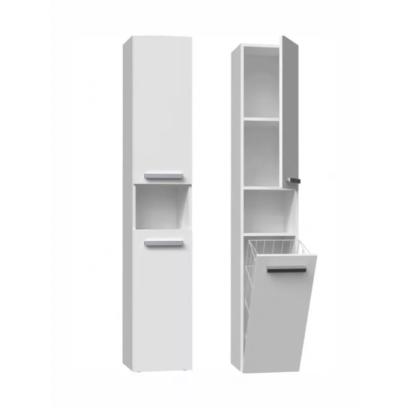 Badezimmerschrank NEL III 31x30x174 cm, mattweiß