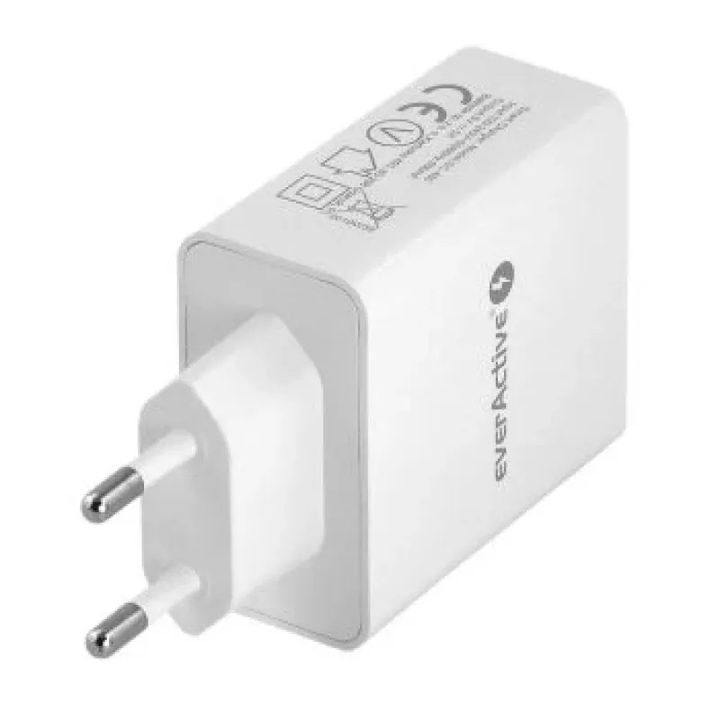 everActive Telefonladegerät SC400 mit 4x USB-Anschlüssen, 5A Gesamtausgang, weiß