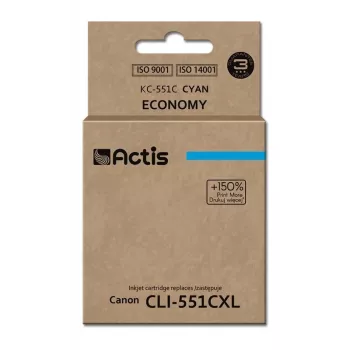 Actis KC-551C Tinte (Ersatz für Canon CLI-551C; Standard; 12 ml; Cyan)