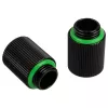 Bitspower Touchaqua Adapter gerade G1/4 Zoll AG auf G1/4 Zoll IG - 2er-Pack, 20 mm, schwarz