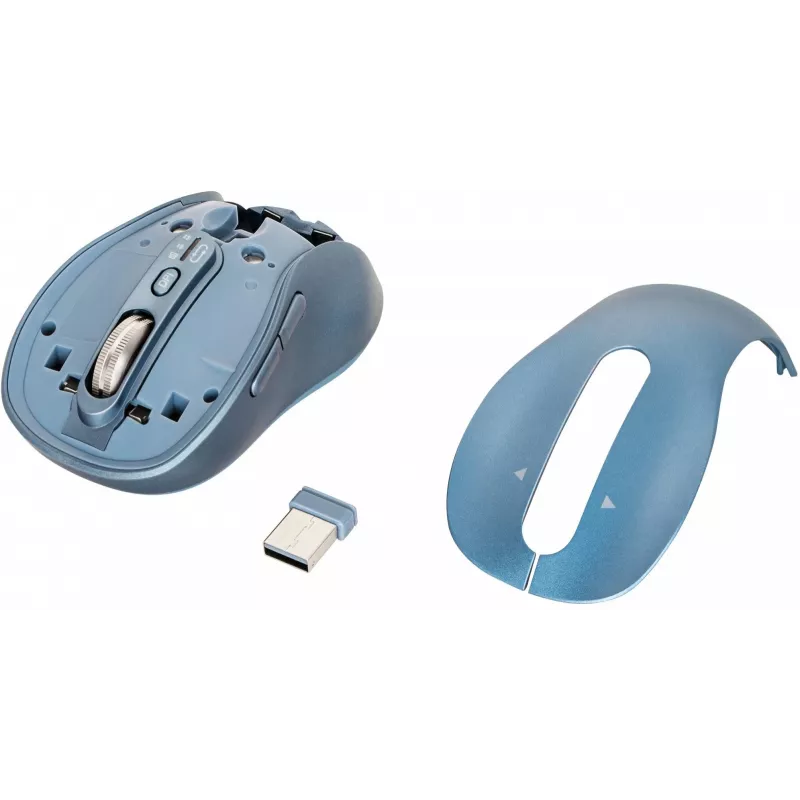 Kabellose Maus YENKEE YMS2010BE Dual-Mode ergonomisch, 2,4 GHz USB-Empfänger + Bluetooth 5.1, 4-stufig DPI 1000–3200, 6 Tasten