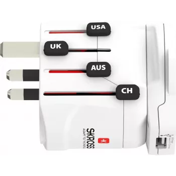 Skross PRO – World & USB Weiß Universal-Reiseadapter