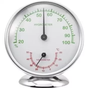 Hygrometer Renkforce 6510 Alu — Thermo-Hygrometer aus Aluminium zur Temperatur- und Feuchtigkeitsmessung