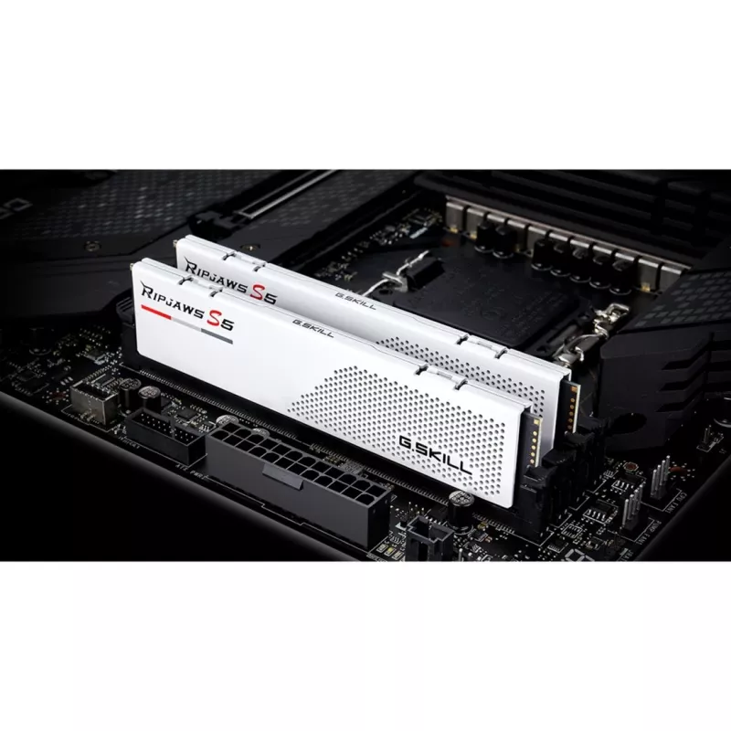DIMM 64 GB DDR5-6000 (2x 32 GB) Dual-Kit, Arbeitsspeicher weiß, F5-6000J3040G32GX2-RS5W, Ripjaws S5, INTEL XMP