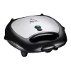 Sandwichmaker Tefal Break Time SW6148 — 2 Sandwiches, herausnehmbare Antihaft-Platten, Kabelaufbewahrung, schwarz/grau