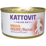Nassfutter für Katzen KATTOVIT Niere/Renal Huhn 185 g – veterinärmedizinische Nierendiät, ausgewachsene Katzen, 185-g-Dose