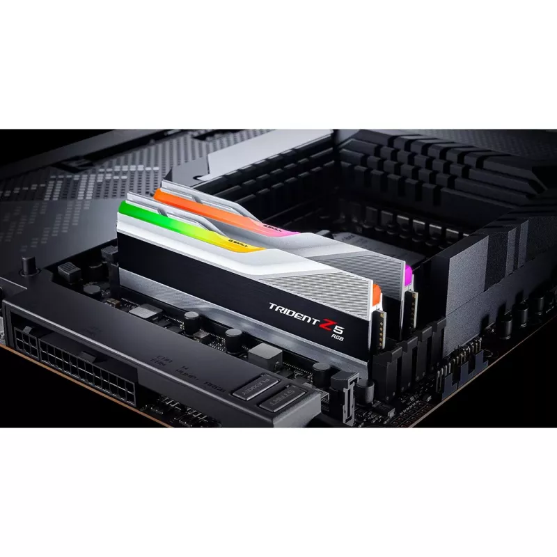DIMM 32 GB DDR5-6000 (2x 16 GB) Dual-Kit, Arbeitsspeicher silber, F5-6000J3636F16GX2-TZ5RS, Trident Z5 RGB, INTEL XMP