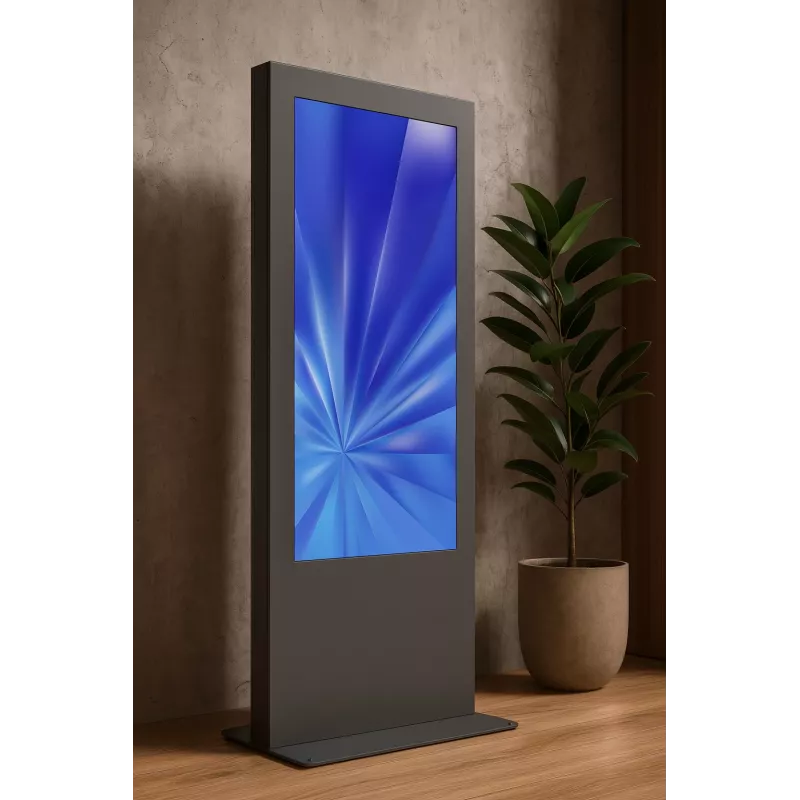 Bodenstehender Kiosk EDBAK IDS09.55 55 Zoll Schwarz – freistehender Displayständer für 55-Zoll-Bildschirme