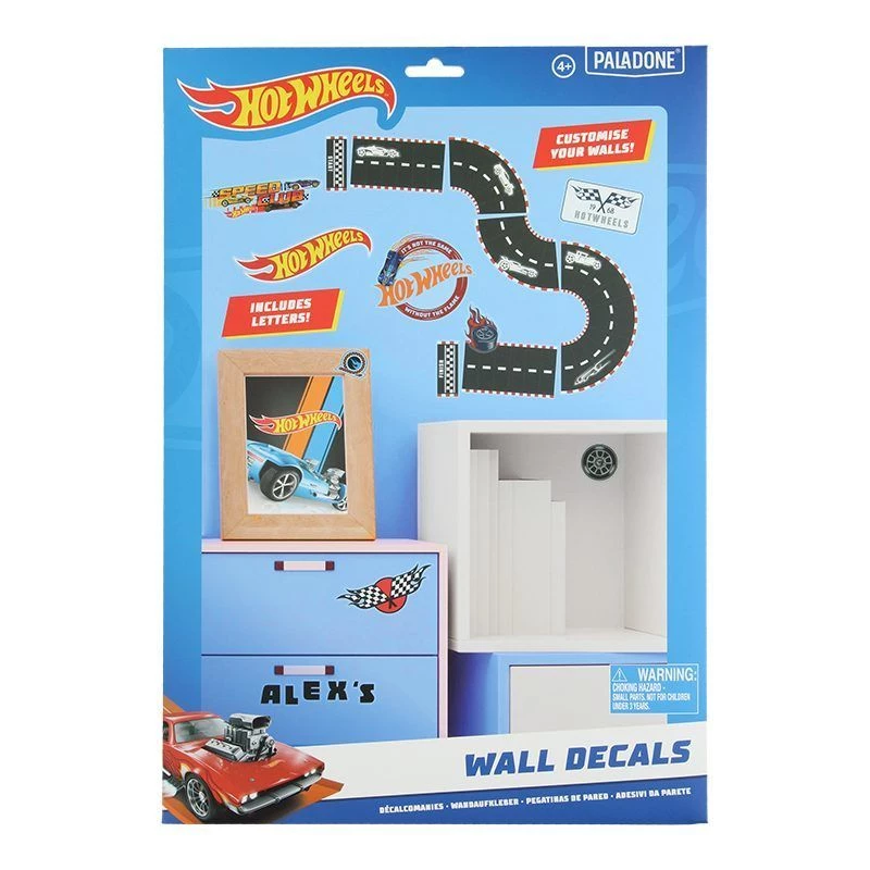 Wandaufkleber Paladone Hot Wheels Personalisation PP13745HW — dekorative selbstklebende Aufkleber für Kinderzimmer