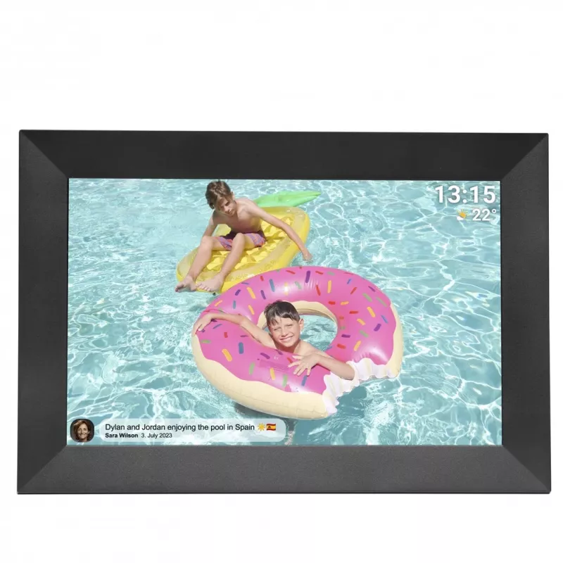 Denver PFF-1024BMK2 digitaler Bilderrahmen Schwarz 25,6 cm (10,1 inch) Touchscreen Wi-Fi