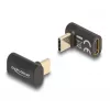 DeLOCK Adapter USB 40 Gbps USB Type-C PD 3.0 100 W Stecker auf Buchse abgewinkelt 8K 60 Hz