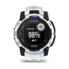 Smartwatch GARMIN Instinct 2 45 mm, MIP 0,9 Zoll (176×176), GPS, Solar, Silikonarmband Blau/Weiß