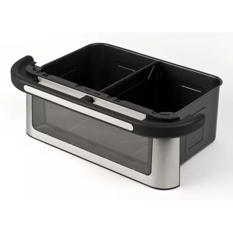 G3 Ferrari G10223 Fritteuse Doppel 12 L Standgerät 2200 W Heißluftfritteuse Schwarz, Edelstahl