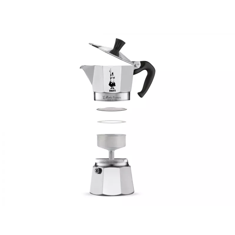 Bialetti Moka Express Moka-Kanne 0,3 L Aluminium, Schwarz