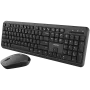 Kabelloses Tastatur-Maus-Set CANYON CNS-HSETW02-UK/US Schwarz Velvet — kompaktes kabelloses Kombi-Set mit USB-Empfänger