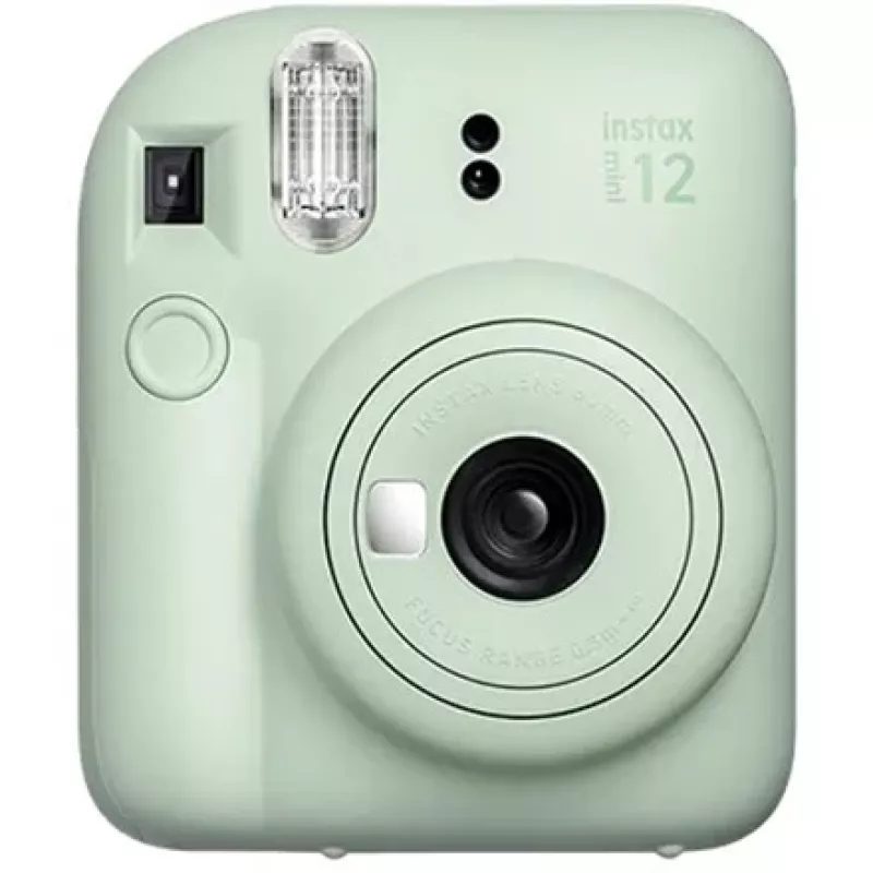 Sofortbildkamera Fujifilm Instax Mini 12 Grün — Bild 86x54 mm, Film 62x46 mm, 60 mm äquiv. Brennweite