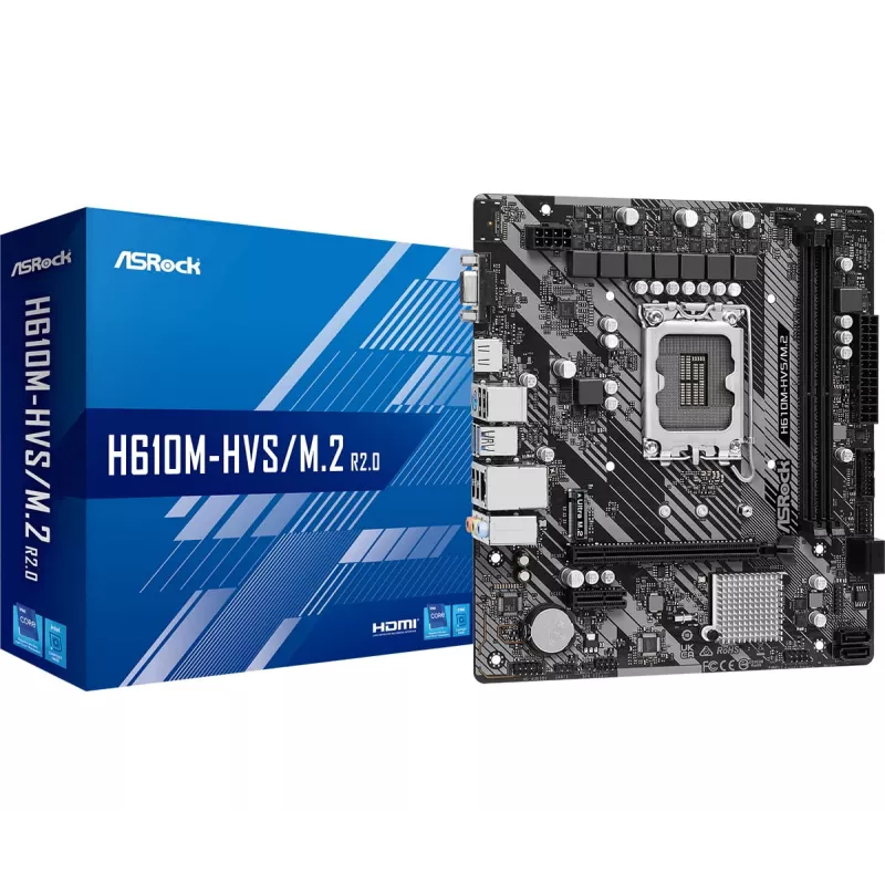 ASRock H610M-HVS/M.2 R2.0 DDR4 LGA1700 Micro-ATX Motherboard