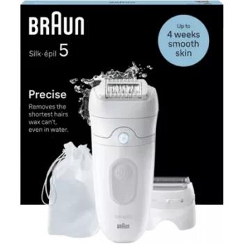 Epilierer BRAUN Silk Epil 5 5-060 – kabelgebundener Epilierer mit 28 Pinzetten und Massagesystem