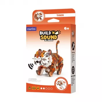 MierEdu Bau- und Hör-3D-Puzzle - Tiger