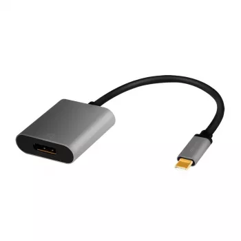 LogiLink CUA0102 USB 3.2 Gen1 Typ-C auf DisplayPort Kabel 0,15 m Schwarz
