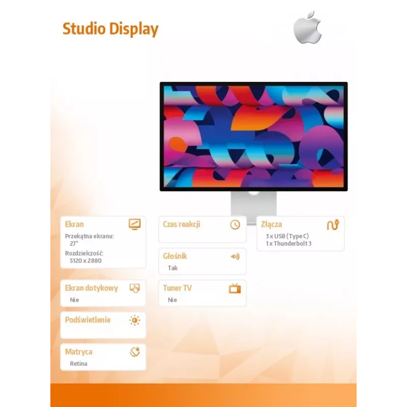 STUDIO DISPLAY STANDARD /HÖHENVERSTELLBAR/1M