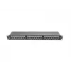 Patchpanel 1U LANBERG PPS6-1024-B, 24-Port Cat6, Metall, schwarz, 442×114,5×44,5 mm