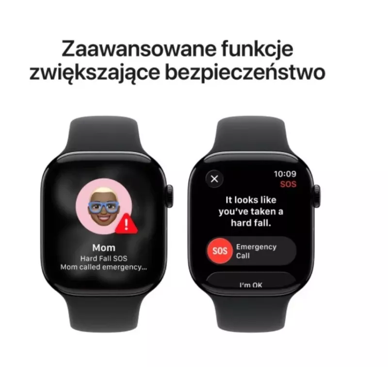 Apple Watch Series 11 GPS + Cellular 42mm Space Grey Aluminium Gehäuse mit schwarzem Sportarmband - M/L