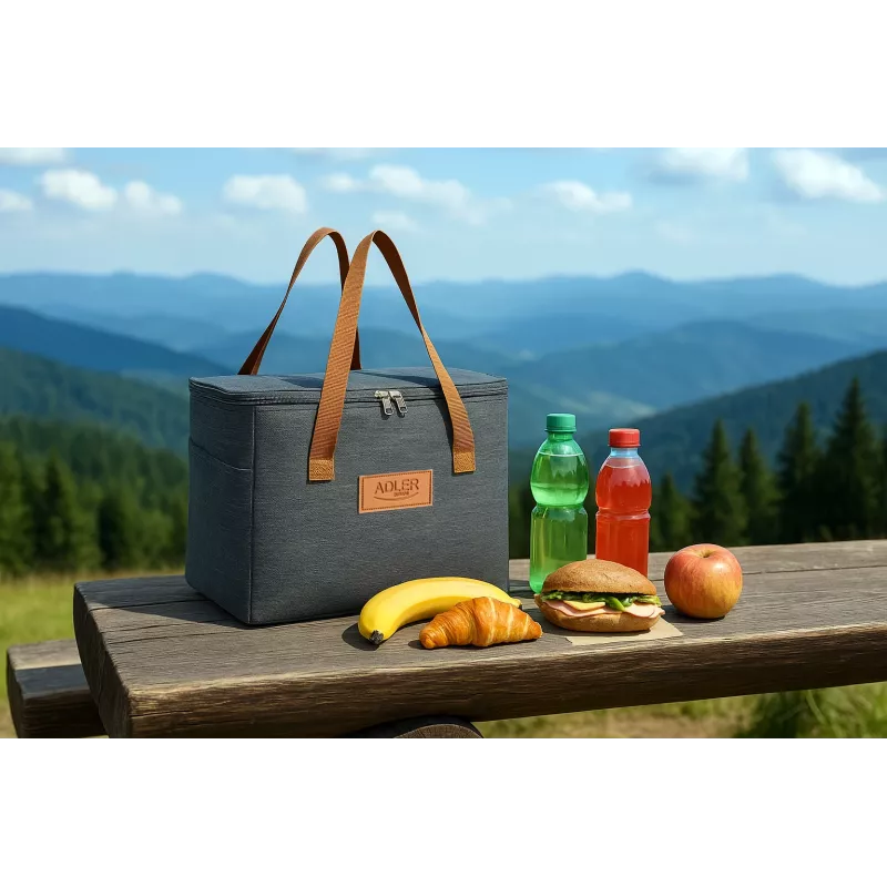 Thermotasche Adler AD 4523, 10 L Fassungsvermögen, weiche isolierte Kühltasche für Lebensmittel und Getränke