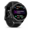 Smartwatch GARMIN Forerunner 570 — 47 mm schiefergraues Aluminiumgehäuse, transluzentes schwarzes Silikonarmband