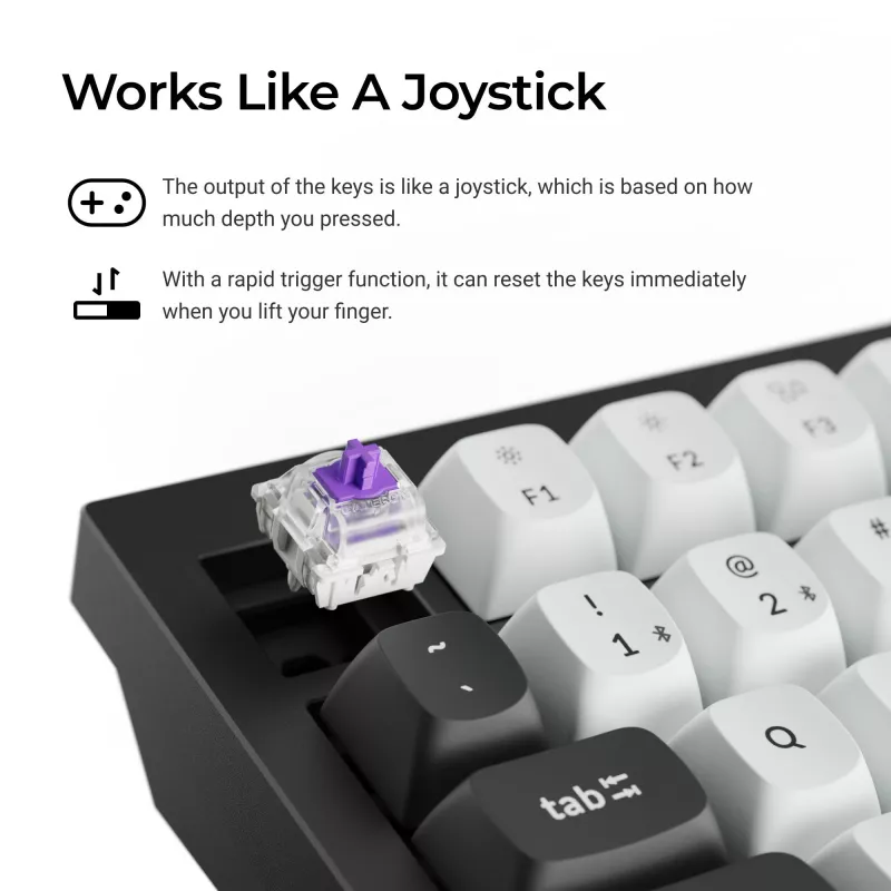 Mechanische Tastatur Keychron Q6H-M1 Wireless RGB Carbon Schwarz