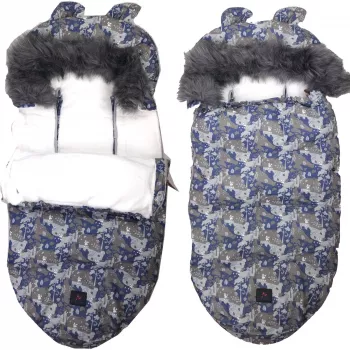 Babyschlafsack für Kinderwagen Extralink Kdiki mit Ohrenkapuze, 100 cm