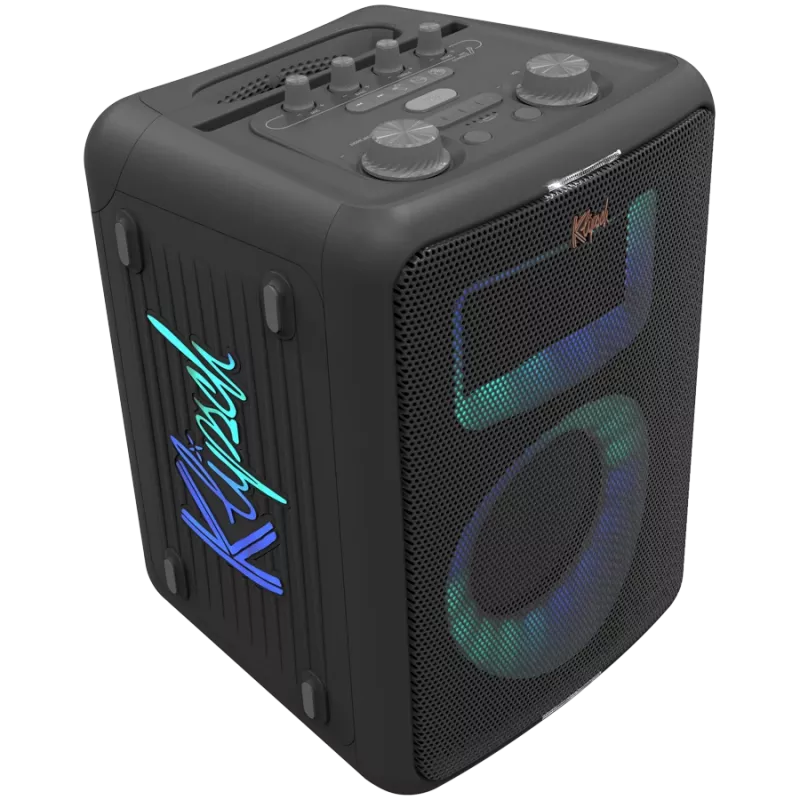 Party-Lautsprecher KLIPSCH Vegas — kabelgebunden & kabellos, Tieftöner 13,3 cm, 49–20000 Hz, 95 dB, batteriebetrieben, schwarz
