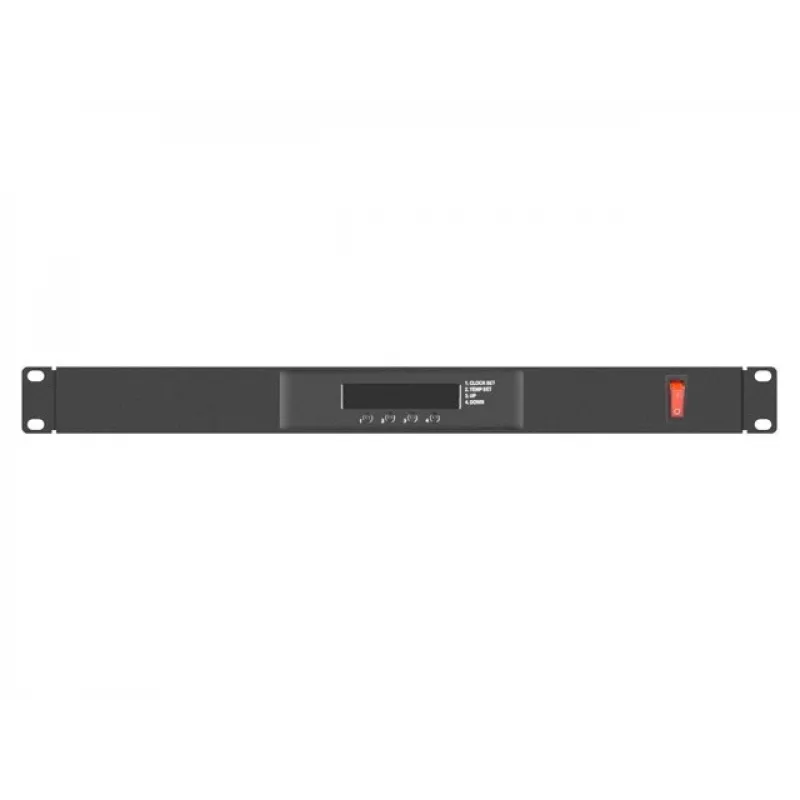 Fan panel LANBERG AK-1502-B, 1U rack, 2 fans, 230V, 38W, 483×44.5×192 mm, Schwarz
