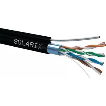 Netzwerkkabel Solarix SXKD-5E-FTP-PE-SAM RJ45 CAT5E 305 m Schwarz