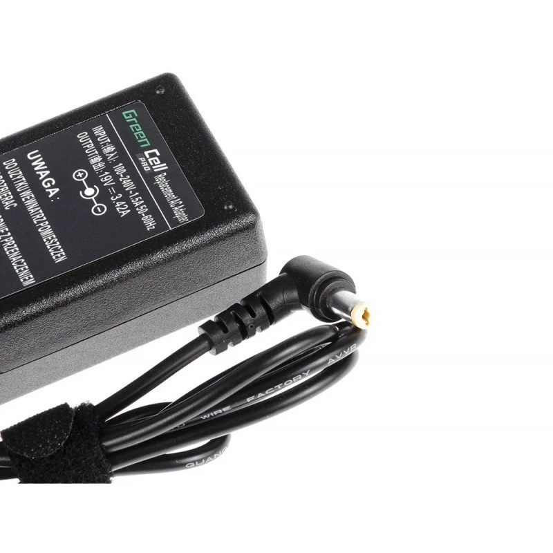 Netzteil Grün Cell AD01P — 60 W, 19 V 3,42 A, Laptop-Netzteil für den Innenbereich, schwarz