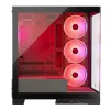 PC-Gehäuse MODECOM Volcano SPACE APEX ARGB Midi Tower, gehärtetes Glas, USB-C, unterstützt ATX/microATX/Mini-ITX, GPU bis 430 mm, CPU-Kühler bis 180 mm