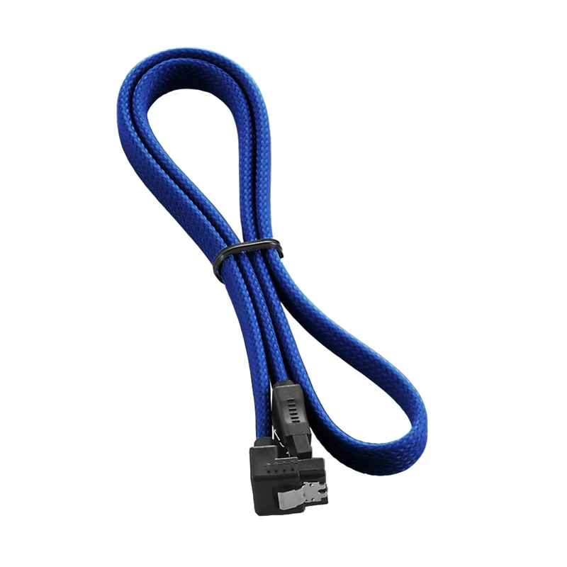 CableMod ModMesh - SATA-Kabel - Serial ATA 150/300/600 - SATA (W) rechtwinklig auf SATA (W) - 60 cm - Blau (CM-CAB-RSAT-N60KB-R)