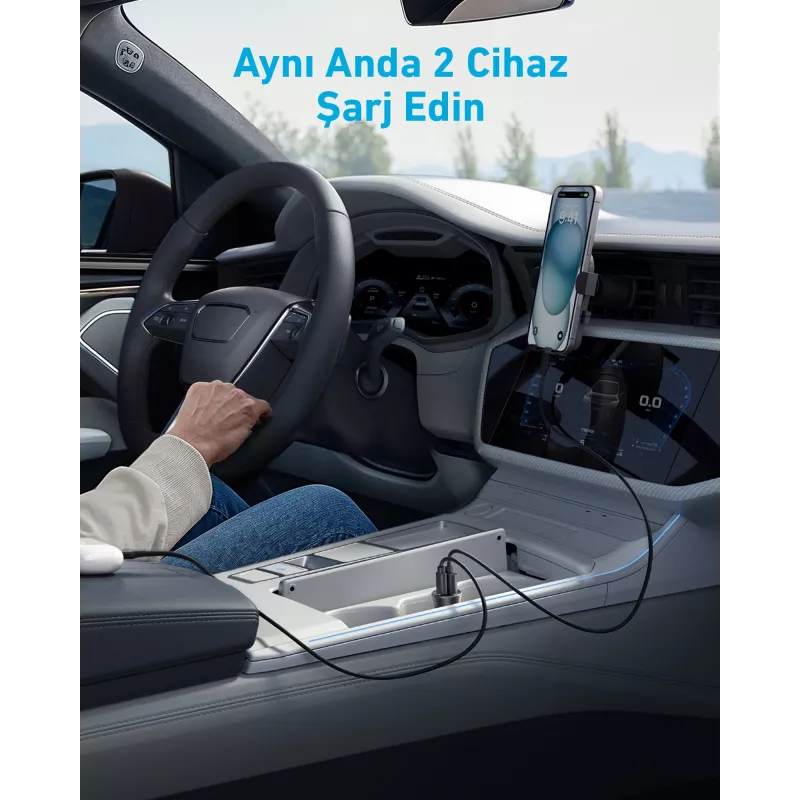 Anker Auto-Ladegerät 30 W 2 Ports Schwarz Schnellladung