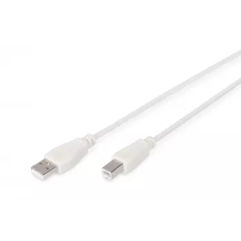 Assmann USB-Verbindungskabel, Typ A - B M/M, 3,0 m, USB 2.0 geeignet, UL, beige (AK-300102-030-E)