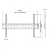 SBOX PLB-2546F-2 Montagehalterung 37–80 mm, Belastung 45 kg, Platte 600×400 mm