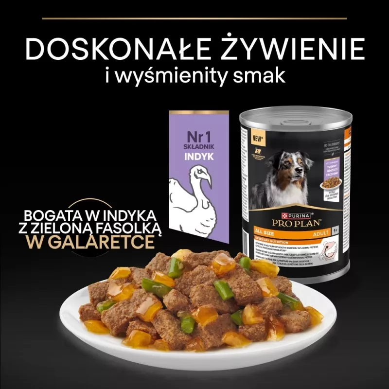 PURINA Pro Plan Everyday nutrition All size Adult Turkey in jelly - Nassfutter für Hunde - 400g