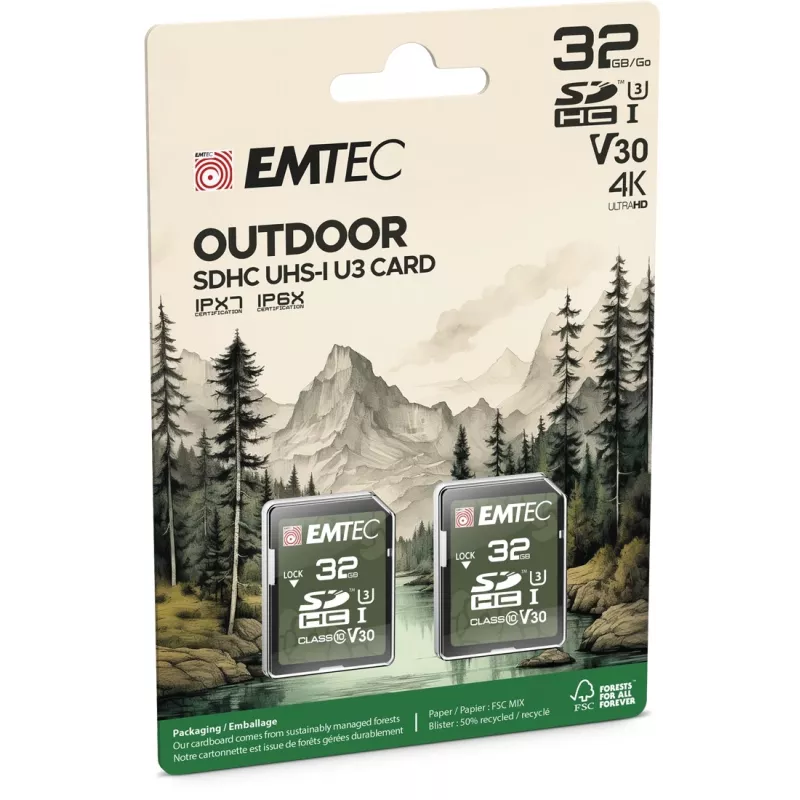 Flash-Speicher Emtec 32GB UHS-I U3 V30 Outdoor ECMSD32GHC10ORP
