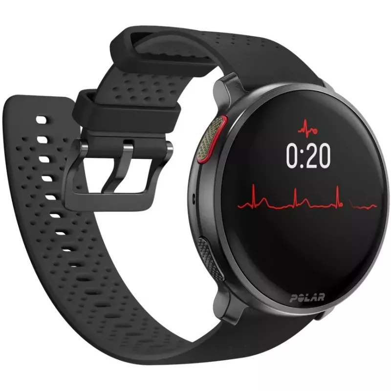Polar Vantage V3 - Aluminium - Sportuhr mit Armband - Silikon - Display 3,5 cm (1,39 inch) - 32 GB - Bluetooth - 57 g - Night Black (900108890)