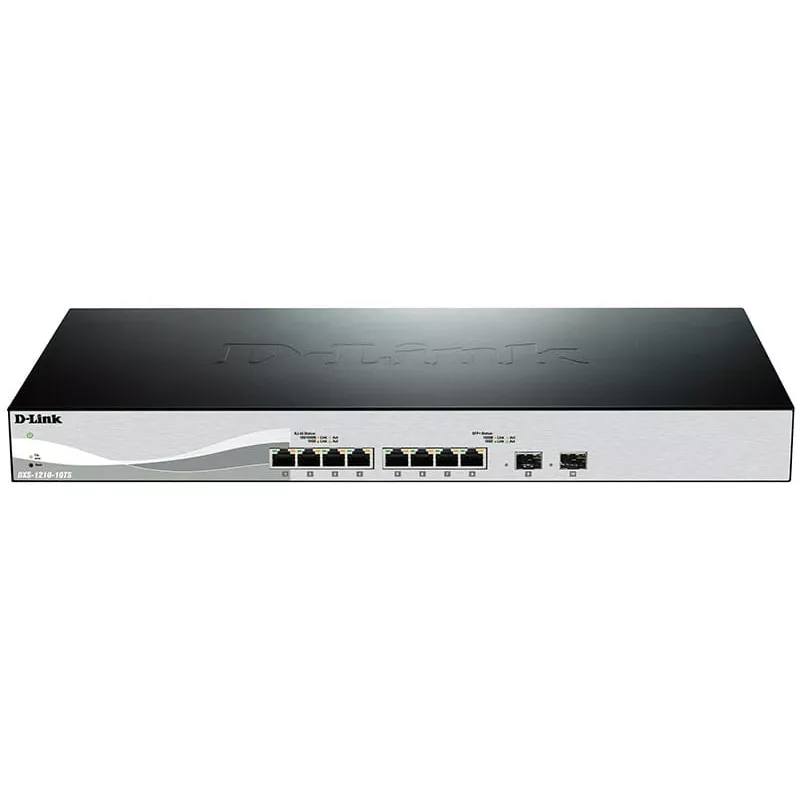 D-Link DXS-1210-10TS Managed L2/L3 10G Ethernet (100/1000/10000) 1U Schwarz, Silber